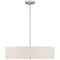 Access Lighting Mid Town, LED Pendant or SemiFlush, Brushed Steel Finish, Fabric 64066LEDDLP-BS/WH - alternate 5